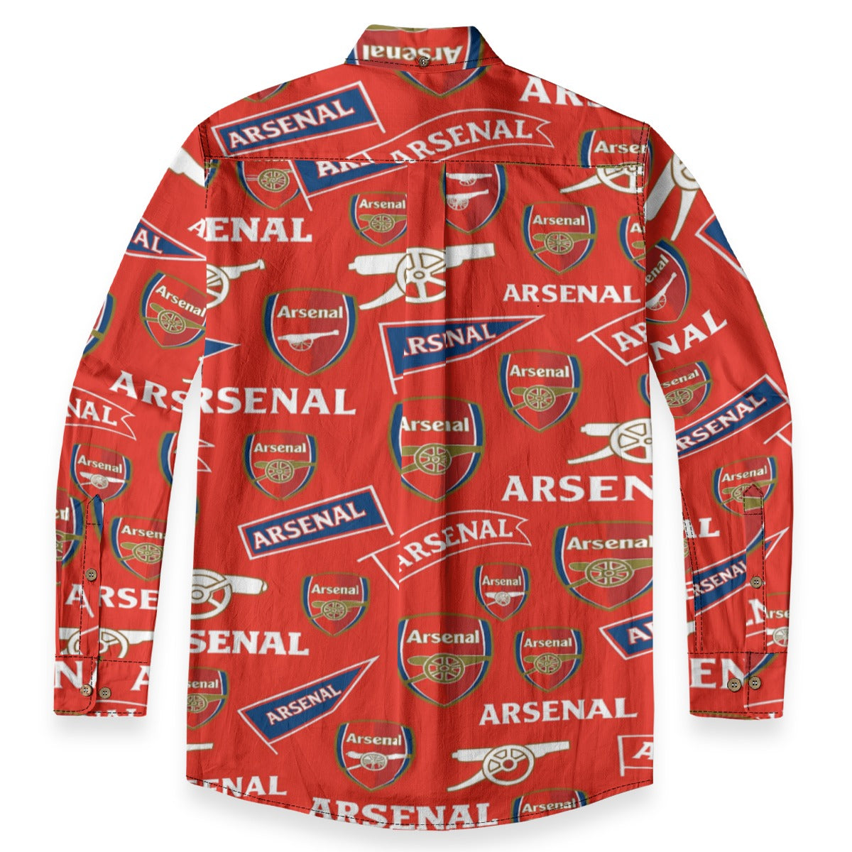 Arsenal FC Men's Casual Lapel Long Sleeve Shirt|125GSM Cotton streetwear fashion product image 2