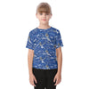 Detroit Lions  Kid's T-shirt blue silver football back view game day look