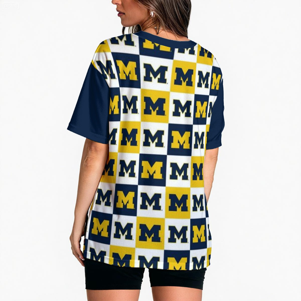 Michigan - Wolverines Women's Loose Fit T-Shirt White varsity sports apparel