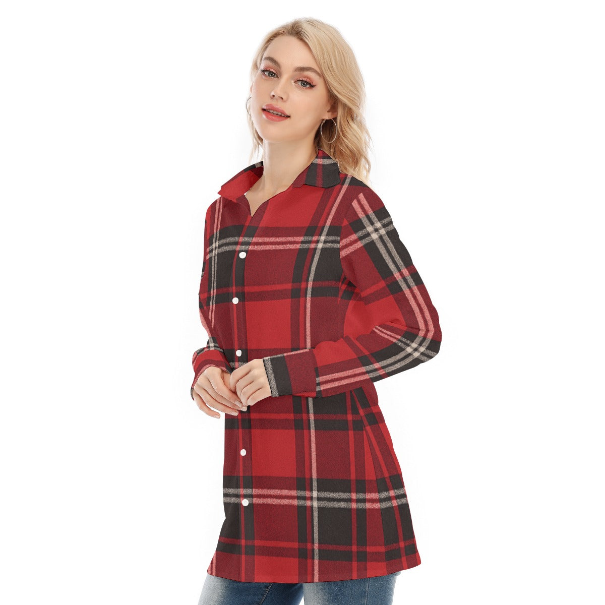 women tailgate plaid streetwear shirt