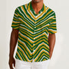 Green Bay football Men's Hawaiian Shirt With Button Closure |115GSM Cotton poplin – fan gear, breathable comfort wear, image 1.0