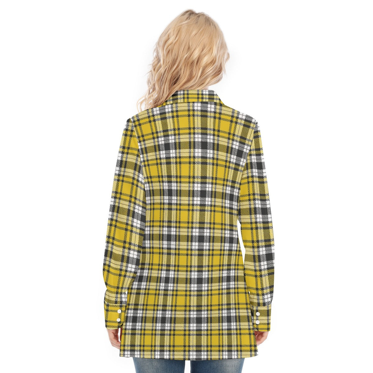 Iowa Hawkeyes Women's Long plaid shirt|115GSM Cotton poplin streetwear fashion product image 2