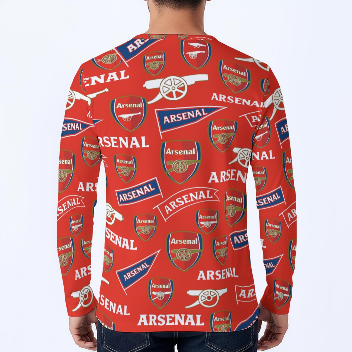 Arsenal FC  Men's  Long-Sleeve Henley Shirt