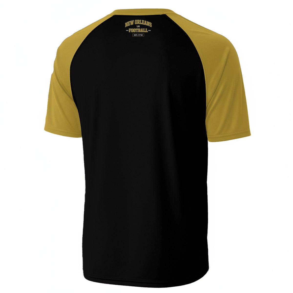 New Orleans Football EST 1718 Baseball V-Neck T-Shirt Black and Gold – Urban Sports Streetwear tee