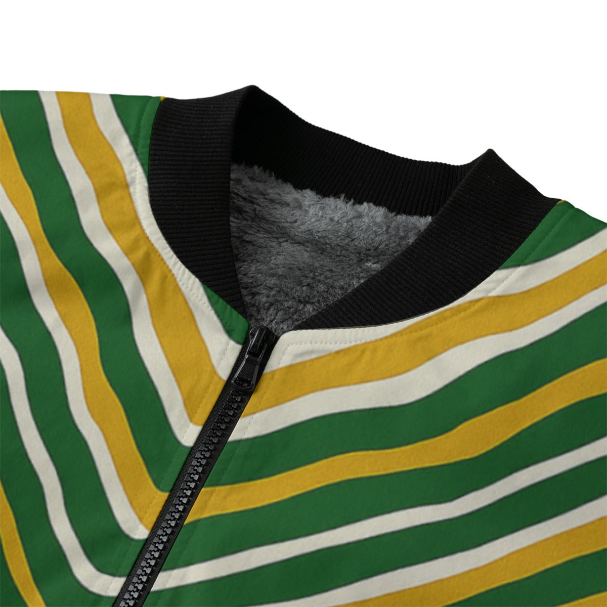 White Smoke Green Bay football yellow green zebra Fleece Jacket