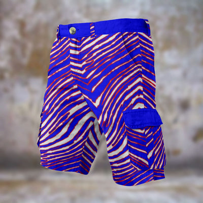 Buffalo Zebra Football Men’s Cargo Shorts – Utility Game Day Streetwear – football shirt, casual fan outfit, image 1.0