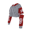 White Smoke Alabama Football Women's Heavy Fleece Hoodie With Hollow Out Sleeve