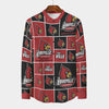 Louisville Cardinals Stand Collar Shirt With Long Sleeve|110GSM Imitation Flax varsity sportswear product image 1.0