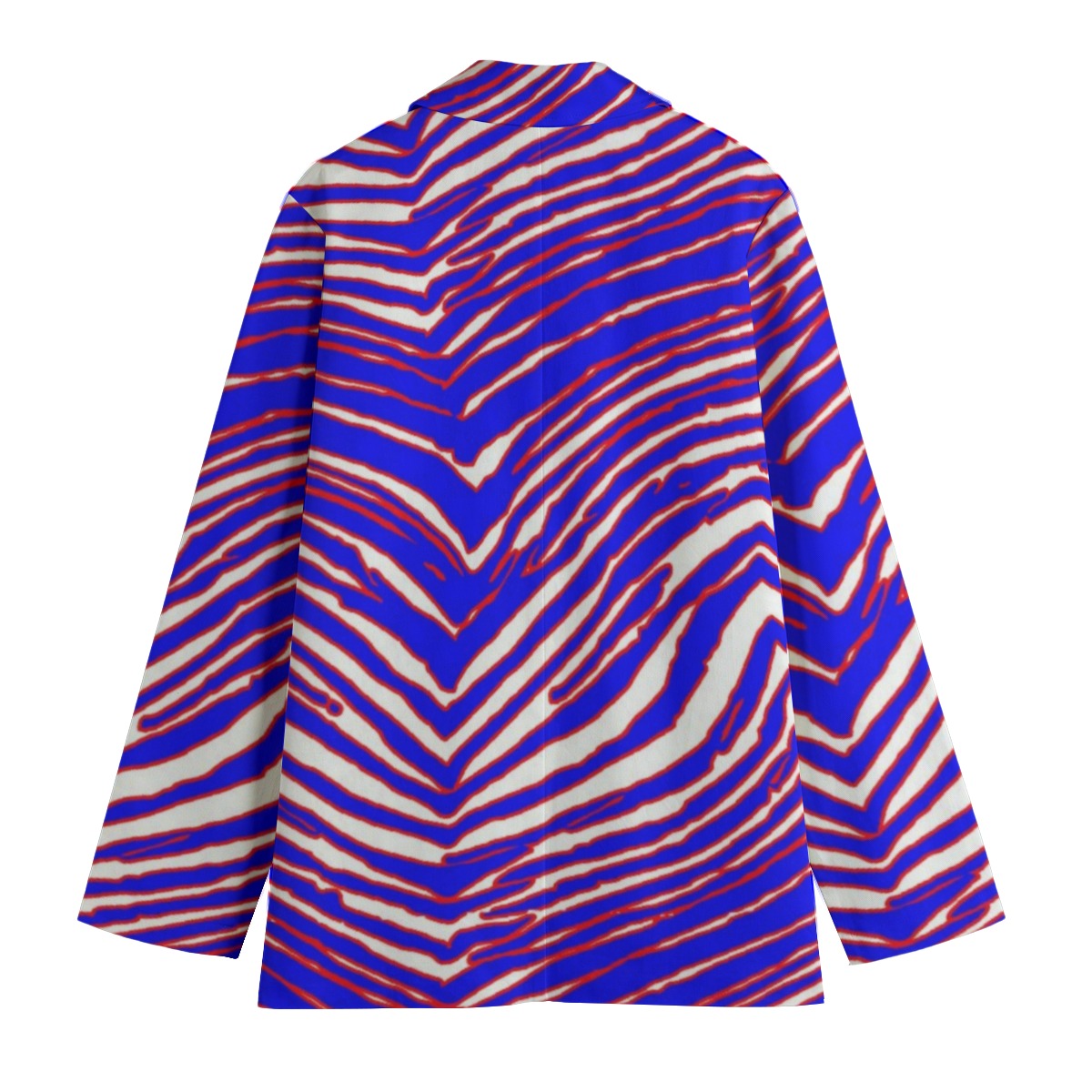 Buffalo football Women's Leisure Blazer | 245GSM Cotton – Red Blue White Zebra Game Day Style