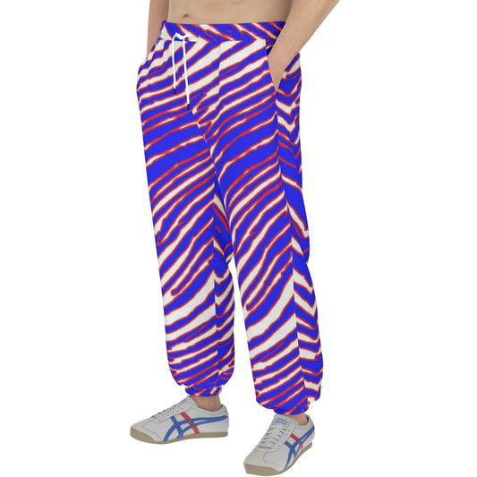 Buffalo zebra game day football Men'S Thick Sweatpants