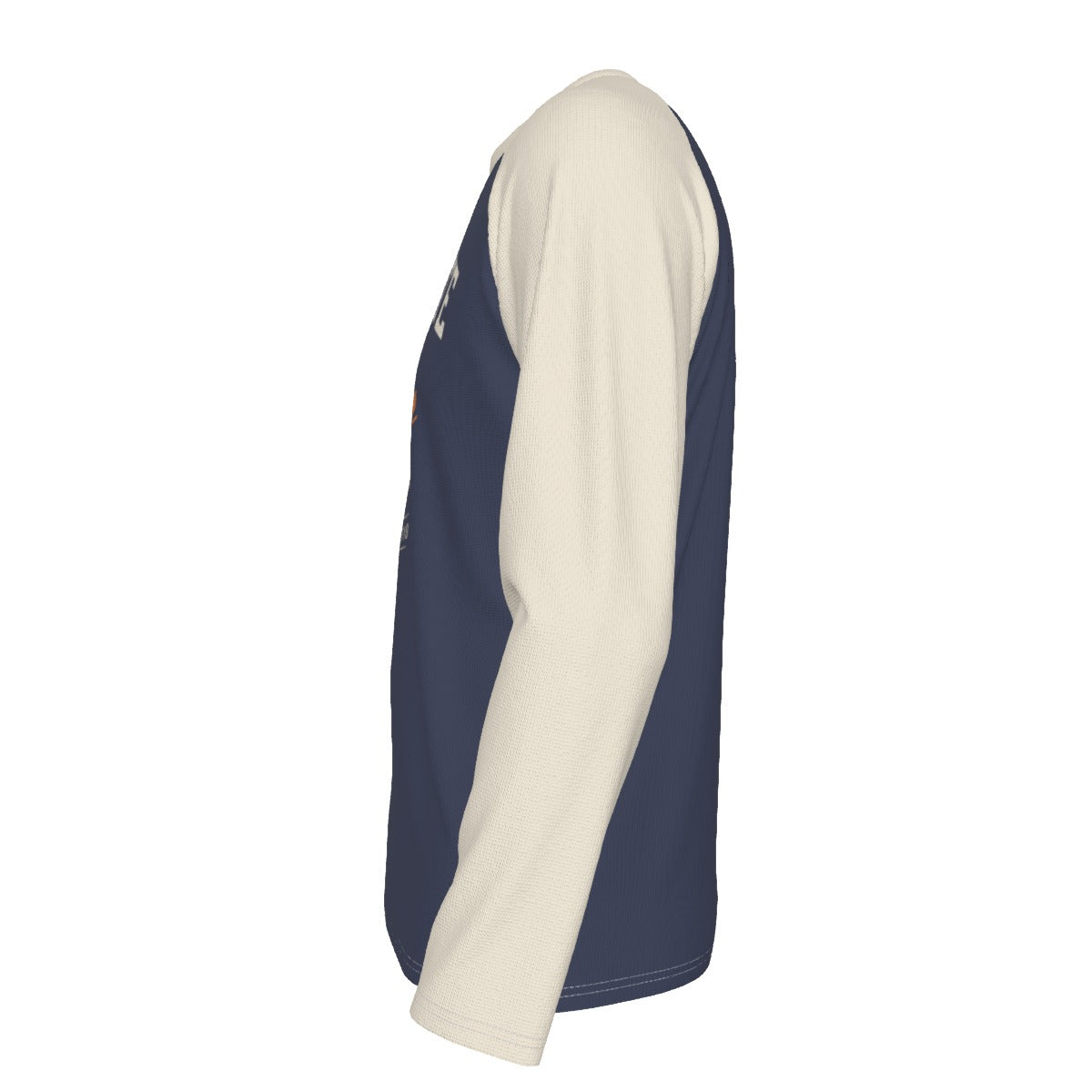 White Smoke Charlotte NC 704 Athletics Long Sleeve Shirt – Navy Cream Varsity Raglan Tee