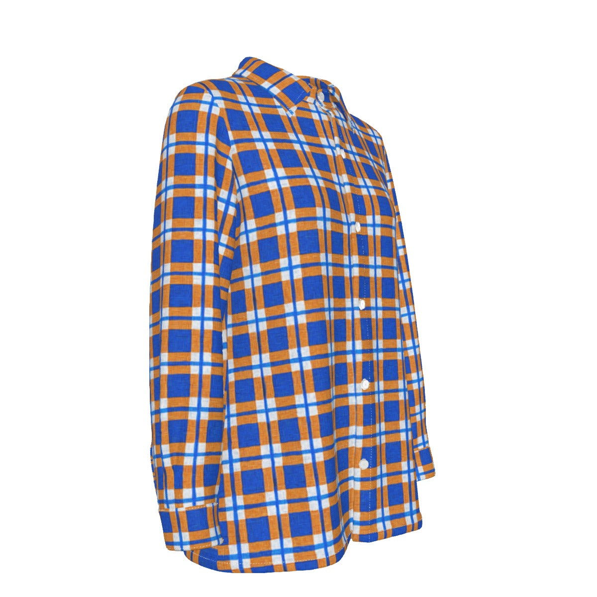 florida gators tartan plaid blue orange  women tartan plaid game day shirt