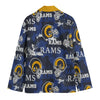 Los Angeles Football Blazer Men Blue Yellow Game Day Jacket Stylish Streetwear