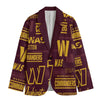 Washington Football Blazer Burgundy Gold Game Day Jacket