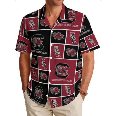 South Carolina Gamecocks Men's Hawaiian Shirt|150GSM - college football fan gear varsity sportswear product image 1.0