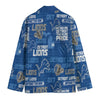 Detroit Football Blazer Men Blue Game Day Jacket Stylish Streetwear