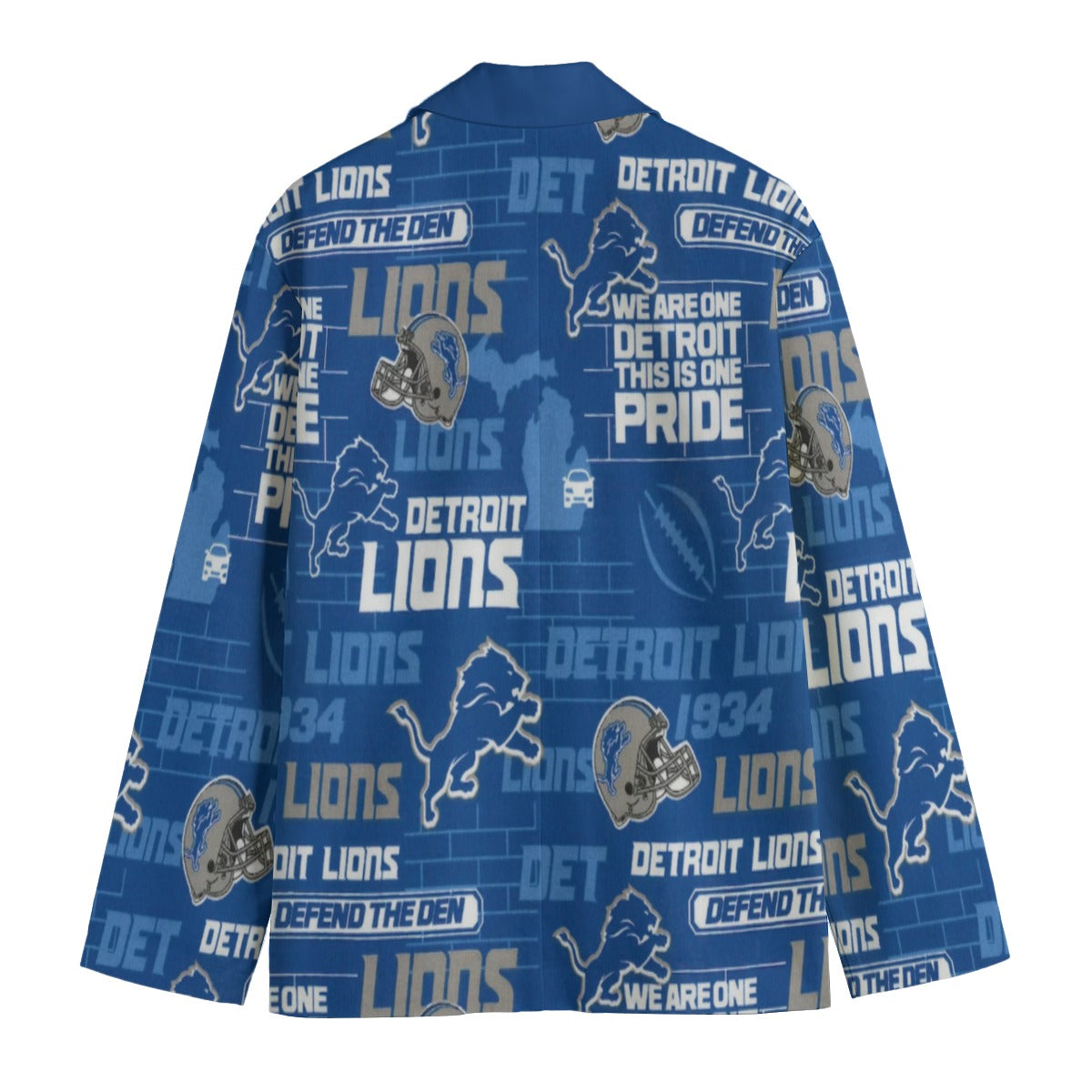 Detroit Football Blazer Men Blue Game Day Jacket Stylish Streetwear