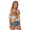 Texas at Austin - Longhorns Women's Bat Sleeves V-Neck Blouse White varsity sports apparel