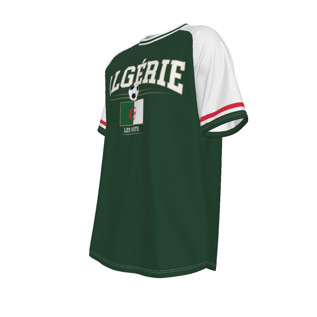Algeria Soccer T-Shirt Green White – Algeria Football Shirt Les Verts Fan Tee streetwear fashion product image 7