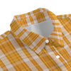 Tennessee Volunteers Orange White Plaid Womens Chiffon Shirt With Elbow Sleeve 1 orange white plaid women fashion apparel