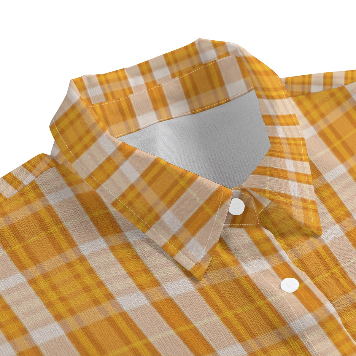 Tennessee Volunteers Orange White Plaid Womens Chiffon Shirt With Elbow Sleeve 1 orange white plaid women fashion apparel