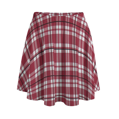 Alabama Crimson Tide Tartan Plaid Crimson White Women's Bazyrey Skirts With pocket