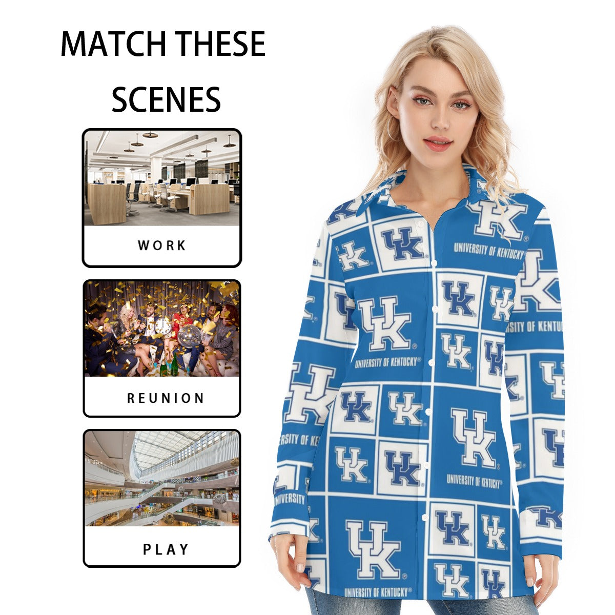 Kentucky Wildcats Women's Long Shirt varsity sportswear product image 5.0