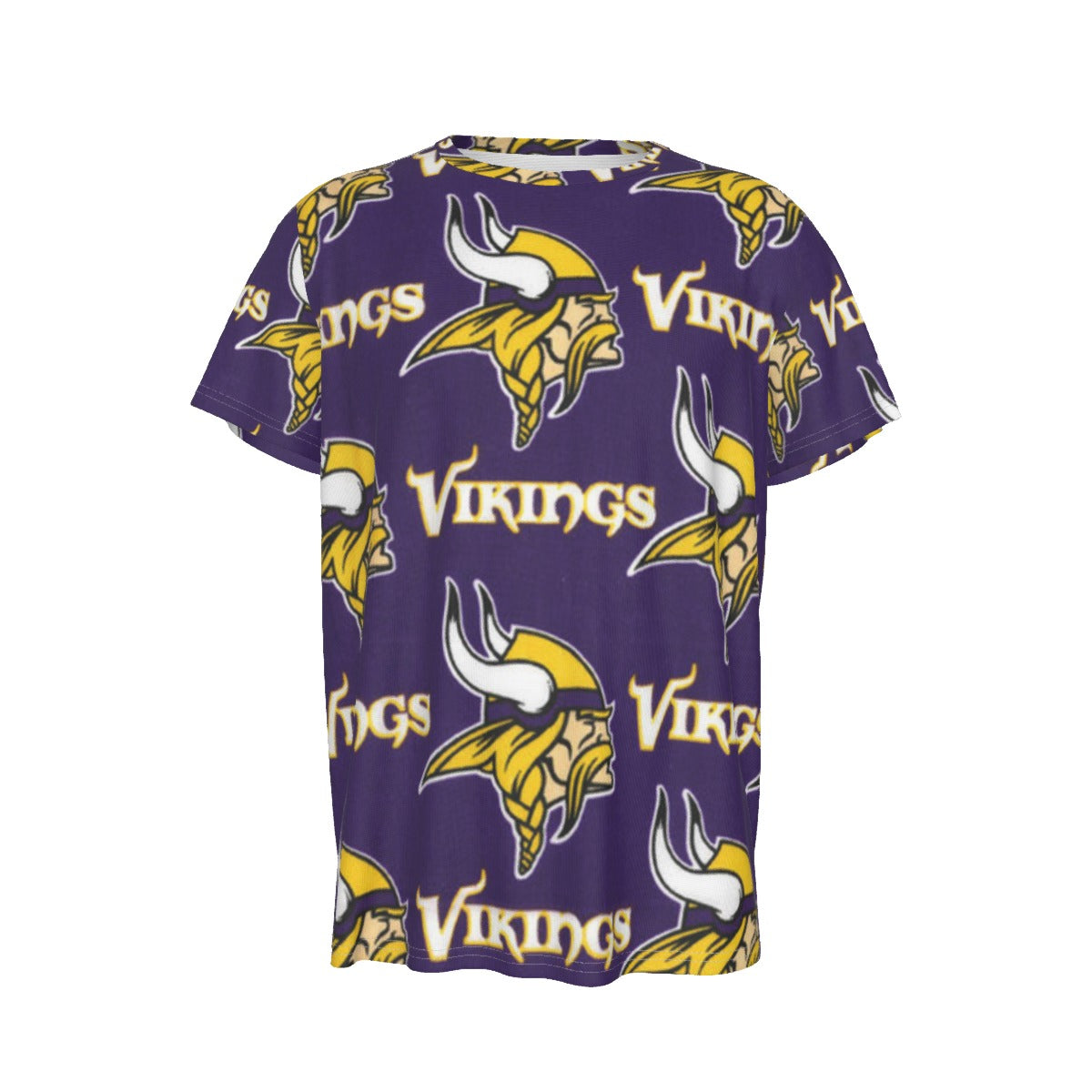 Minnesota Vikings Short Sleeve T-Shirt purple gold football outfit back view