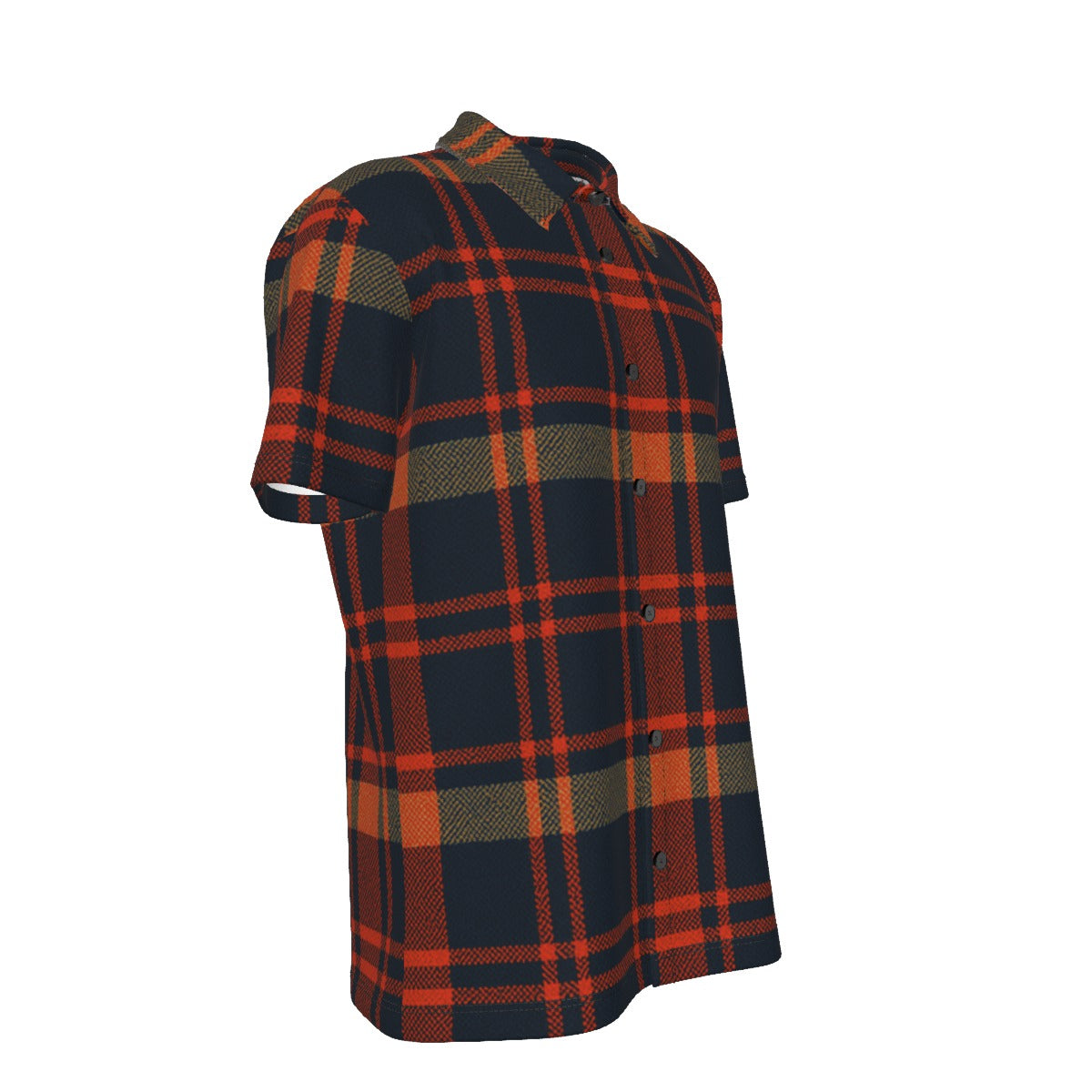 Auburn Tigers Tartan Plaid Navy Orange Women's Shirt