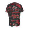 tampa-bay-buccaneers-short-sleeve-t-shirt red pewter football outfit detail