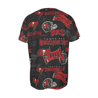 tampa-bay-buccaneers-short-sleeve-t-shirt red pewter football outfit detail