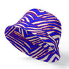 White Smoke Double-Side Printing Bucket Hat – Red Blue White Zebra Game Day Style