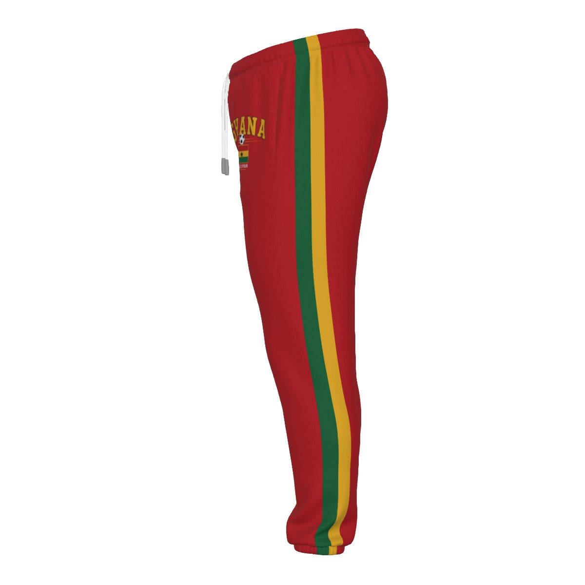 Ghana Jogger Pants Red Green Yellow – Ghana Football Team Sweatpants for Men and Women