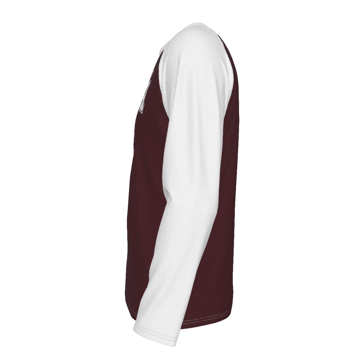 Lavender Tampa Florida USA Burgundy and White Long Sleeve Shirt Men Varsity Raglan Tee