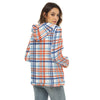 Florida - Gators tartan Plaid Women's Borg Fleece Hoodie With Half Zip - college football fan apparel sportswear product image 4.0