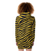 White Smoke Pittsburgh Football Yellow Black Zebra Women’s Heavy Fleece Long Hoodie – Game Day Streetwear