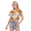 Texas Longhorns Women's Cropped Shirt White varsity sports apparel