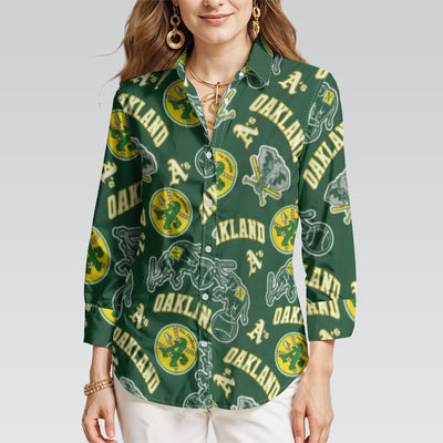 Oakland Athletics Women's 3/4 Sleeve Shirt oakland athletics baseball fan apparel game day outfit