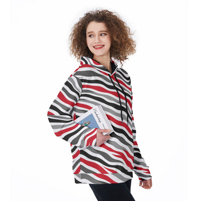 White Smoke Ohio State - Buckeyes Zebra Women's Pullover Hoodie