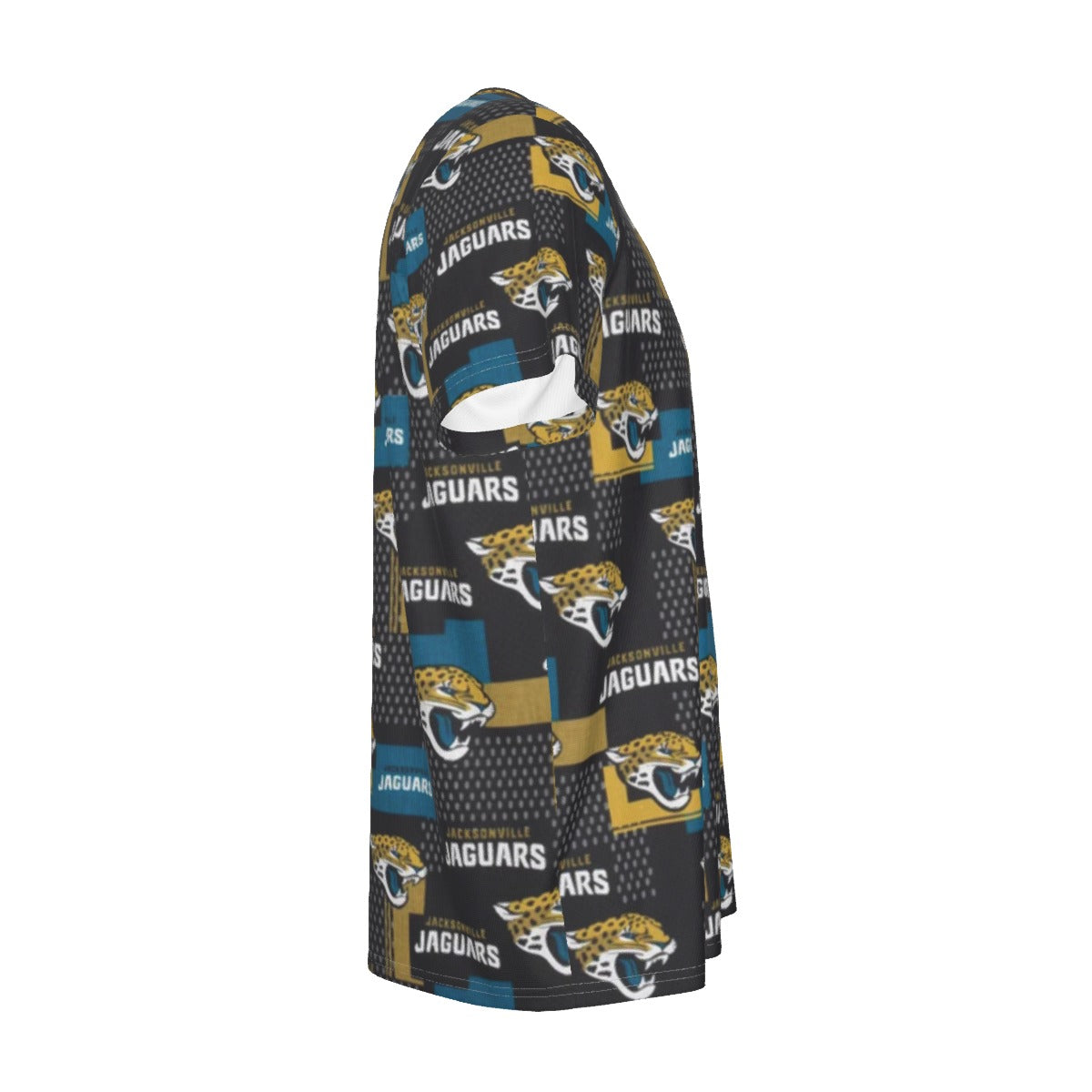 jacksonville-jaguars-short-sleeve-t-shirt teal black football side view modern fit