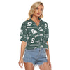 Michigan State Spartans Women's V-neck Shirts - Big Ten football apparel varsity sportswear product image 2.0