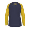 Dark Slate Gray Original 1848 San Francisco Golden State Raglan Long Sleeve Shirt – Navy and Mustard Yellow
