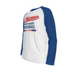 Lavender Chicago Northside Baseball Shirt – White and Blue Long Sleeve Raglan Tee Est 1876