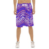 White Smoke Buffalo football  Men's Tether Loose Shorts With Pocket – Red Blue White Zebra Game Day Style