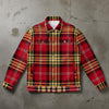 San Francisco Football Plaid Jacket – Red and Gold Tartan Streetwear Game Day Layer – lightweight game day shirt, game day outfit, image 1.0