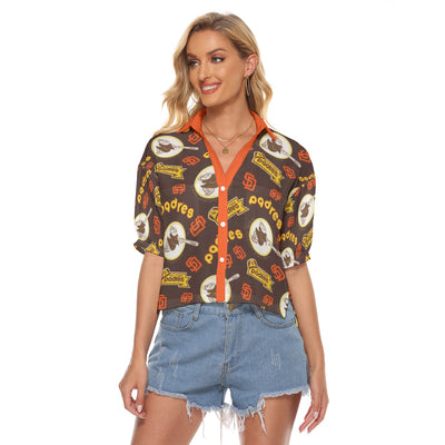 San Diego Padres Women's V-neck Shirts san diego padres baseball fan apparel coastal game day outfit