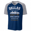 Dallas Football V Neck T Shirt Blue and Grey – Game Day Fan District Tee – football shirt, game day outfit, image 1.0