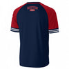 Boston 1901 Baseball T-Shirt – Navy and Red Vintage Raglan Tee – Classic Game Day Shirt