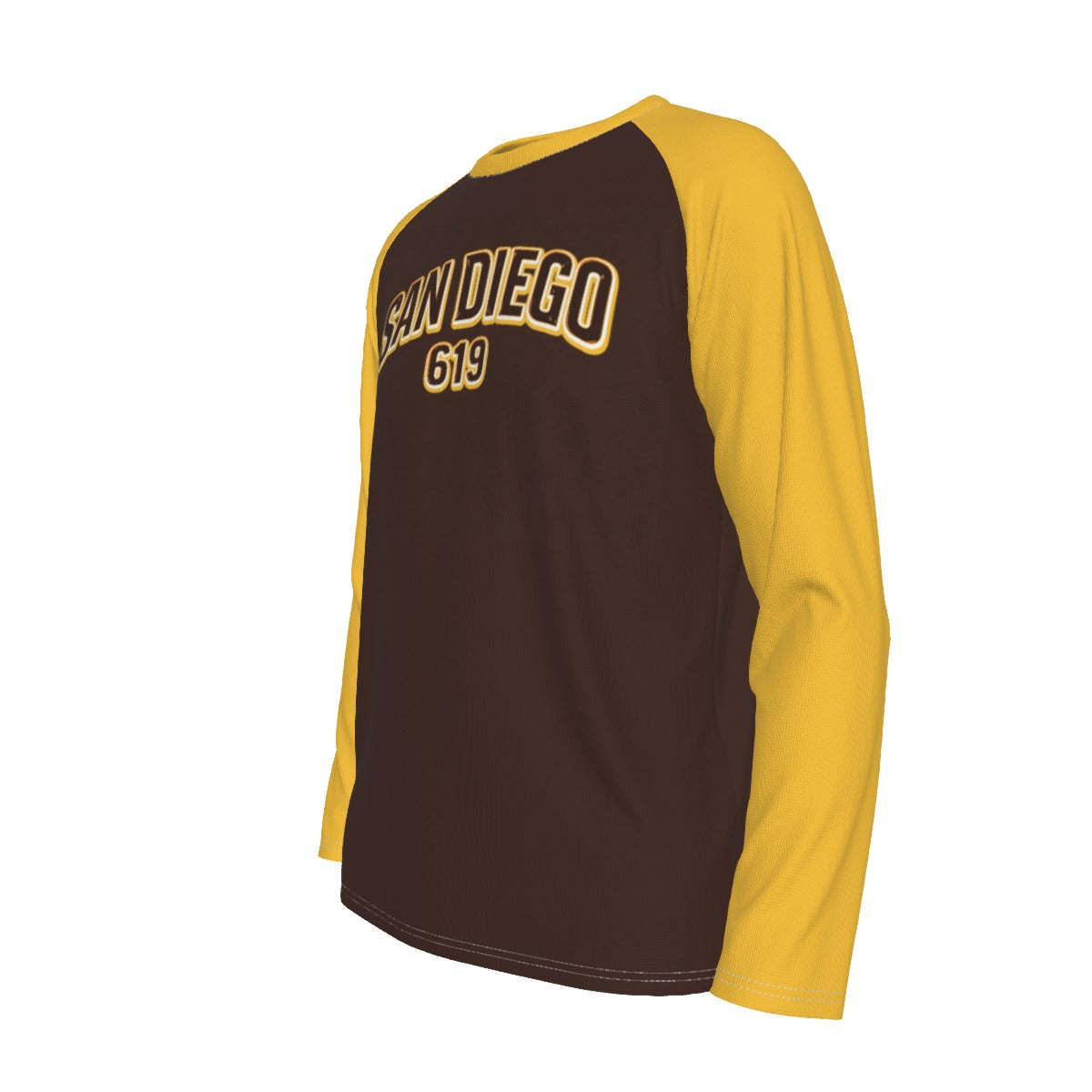 San Diego Long Sleeve Raglan Shirt – Vintage Baseball Varsity Athletic Style Tee