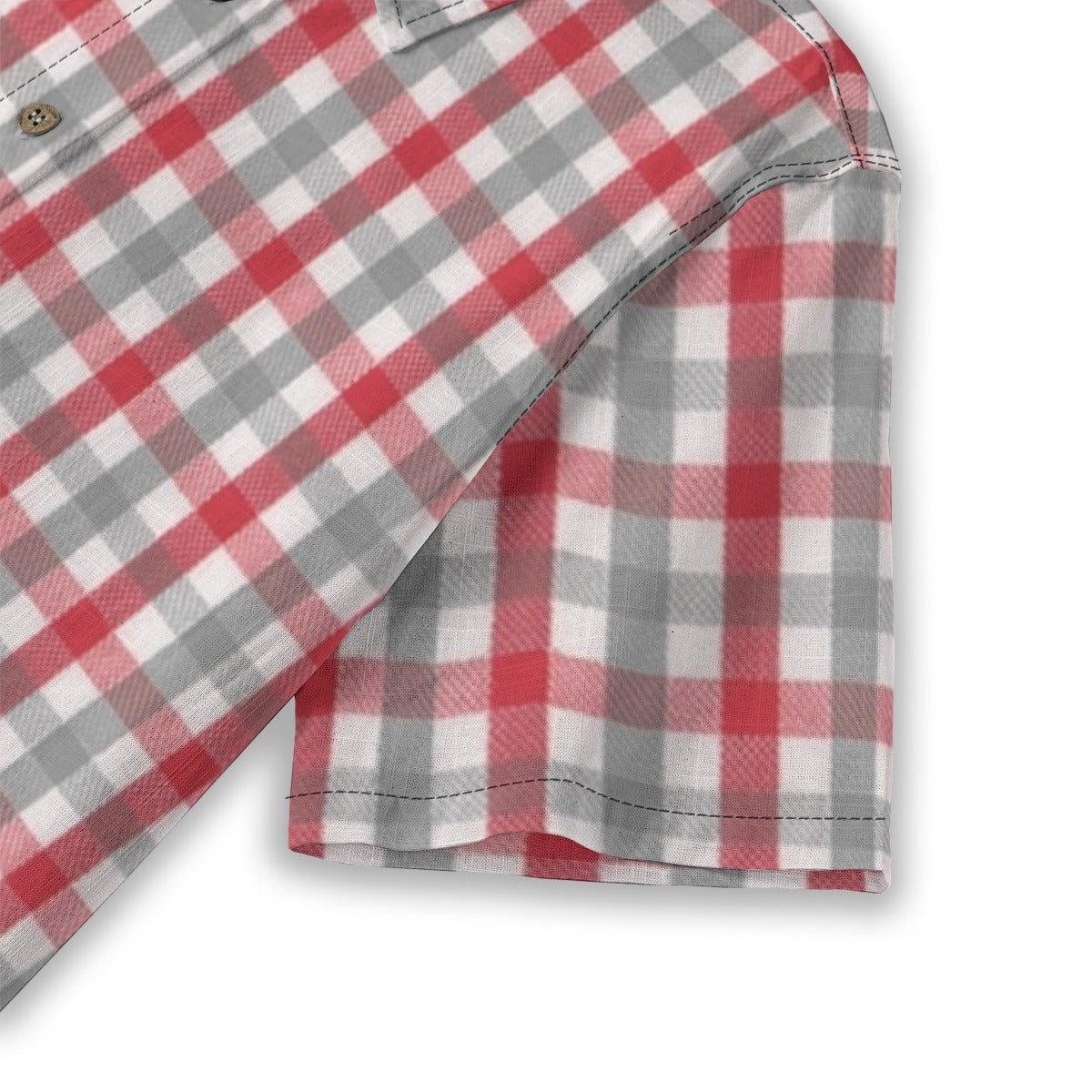 White Smoke Alabama Cotton Shirt Women 125GSM – Crimson Plaid Football Style Tee